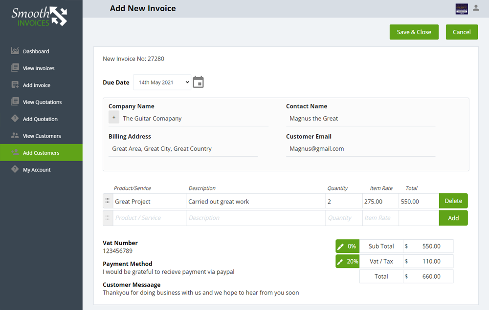Create Invoices